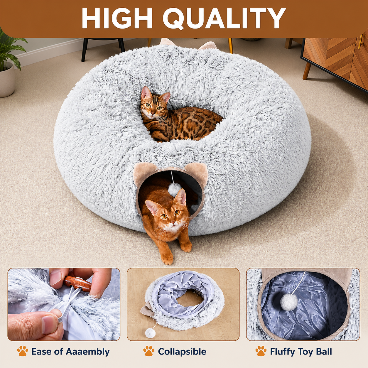 WillsPaw™ CozyTunnel Cat Cave