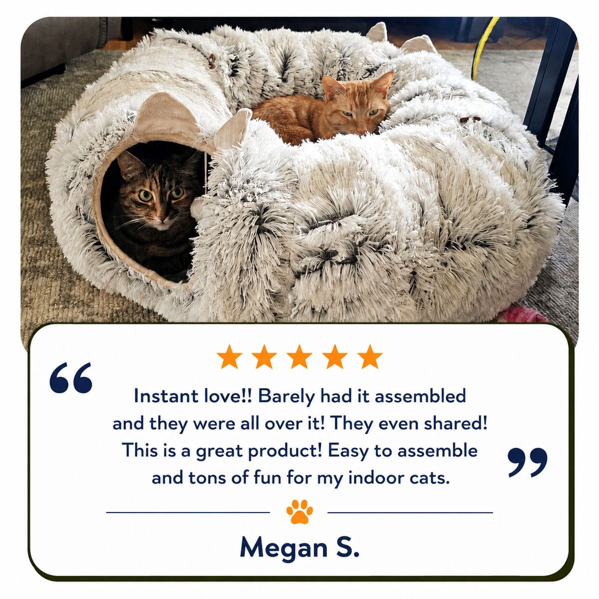 WillsPaw™ CozyTunnel Cat Cave