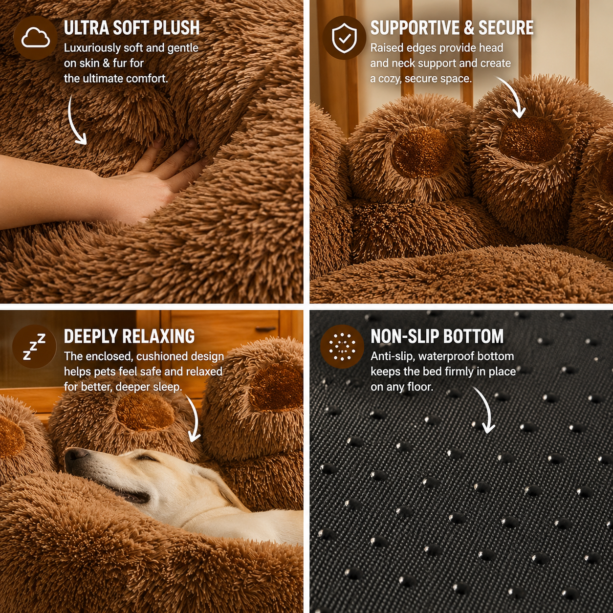 WillsPaw BearNest Calming Bed